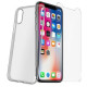 Vetro Temperato + Custodia Trasparente per iPhone X, XS